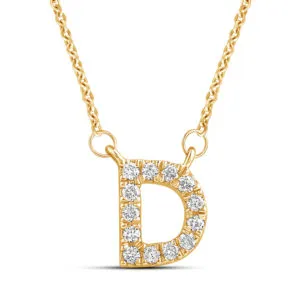 Diamantový náhrdelník s písmenom D