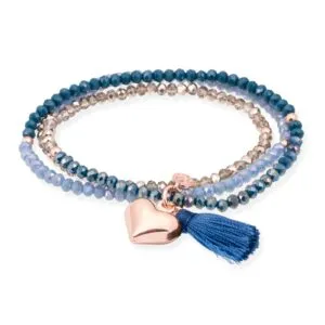 Dámsky náramok Marina Garcia Zen Blue in rose silver (90170UZG)